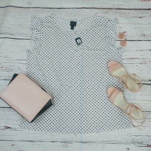 Black and White Worthington Blouse
